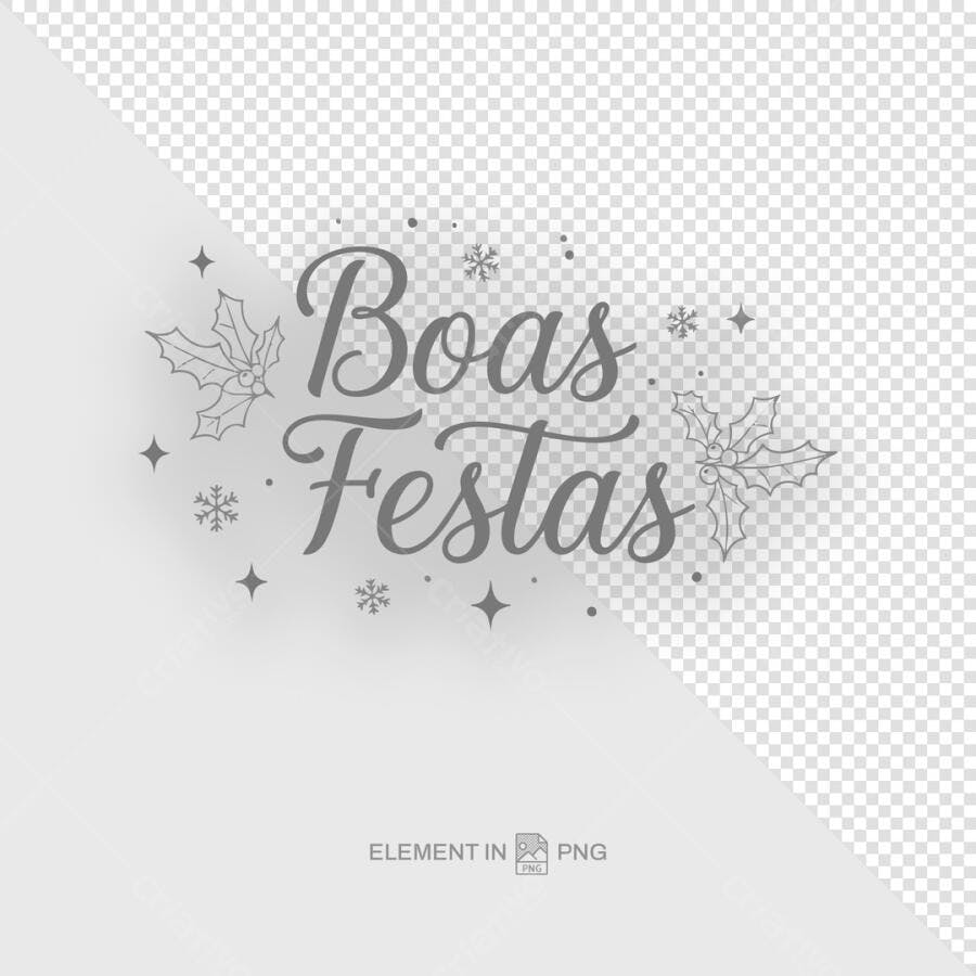 Arte Boas Festas PSD Editável