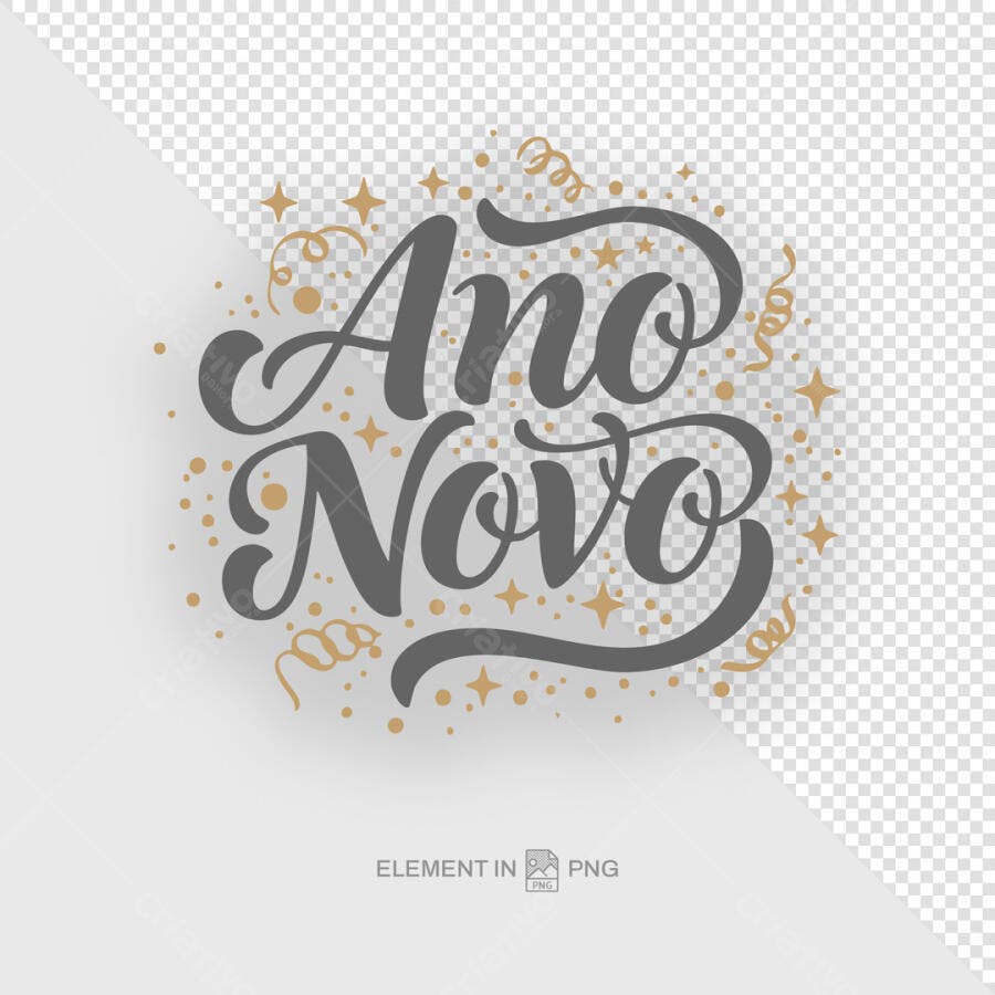 Arte para Ano Novo PSD Editável