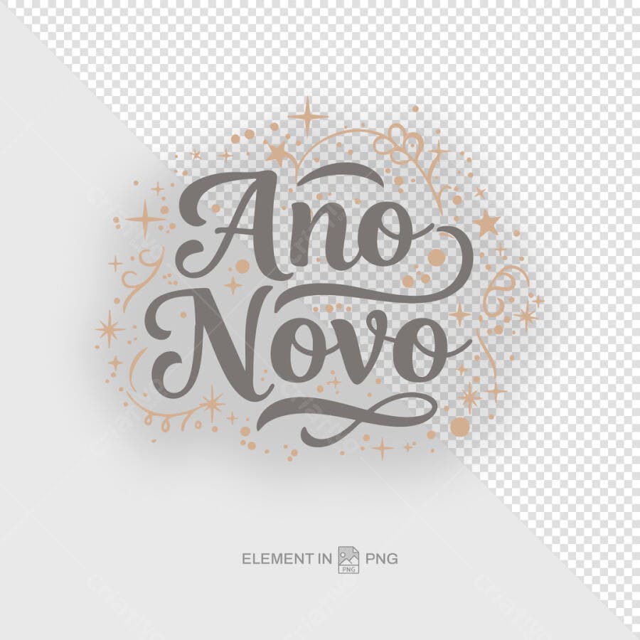 Arte para Ano Novo PSD Editável