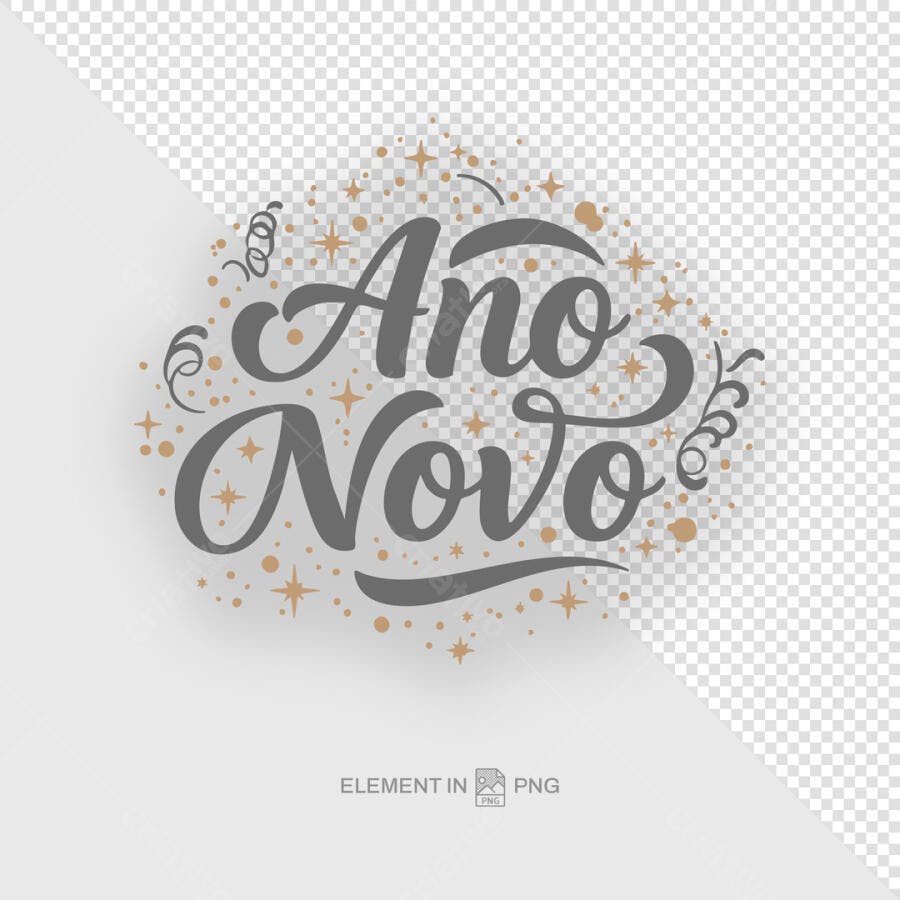 Arte para Ano Novo PSD Editável