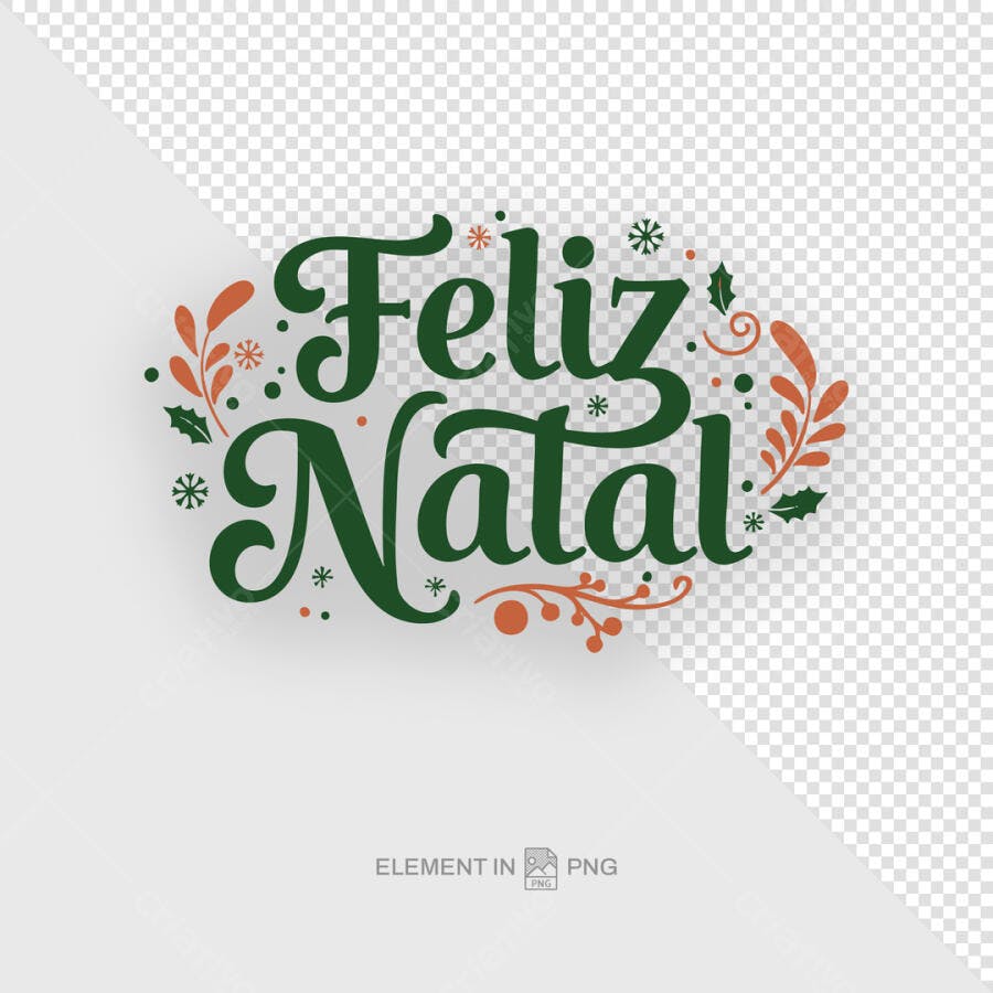Arte Natalina Feliz Natal PSD Editável