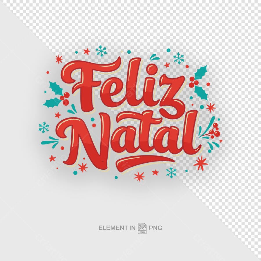 Arte Natalina Feliz Natal PSD Editável