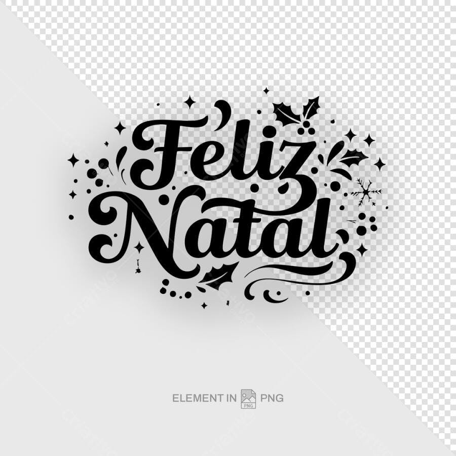 Arte Natalina Feliz Natal PSD Editável