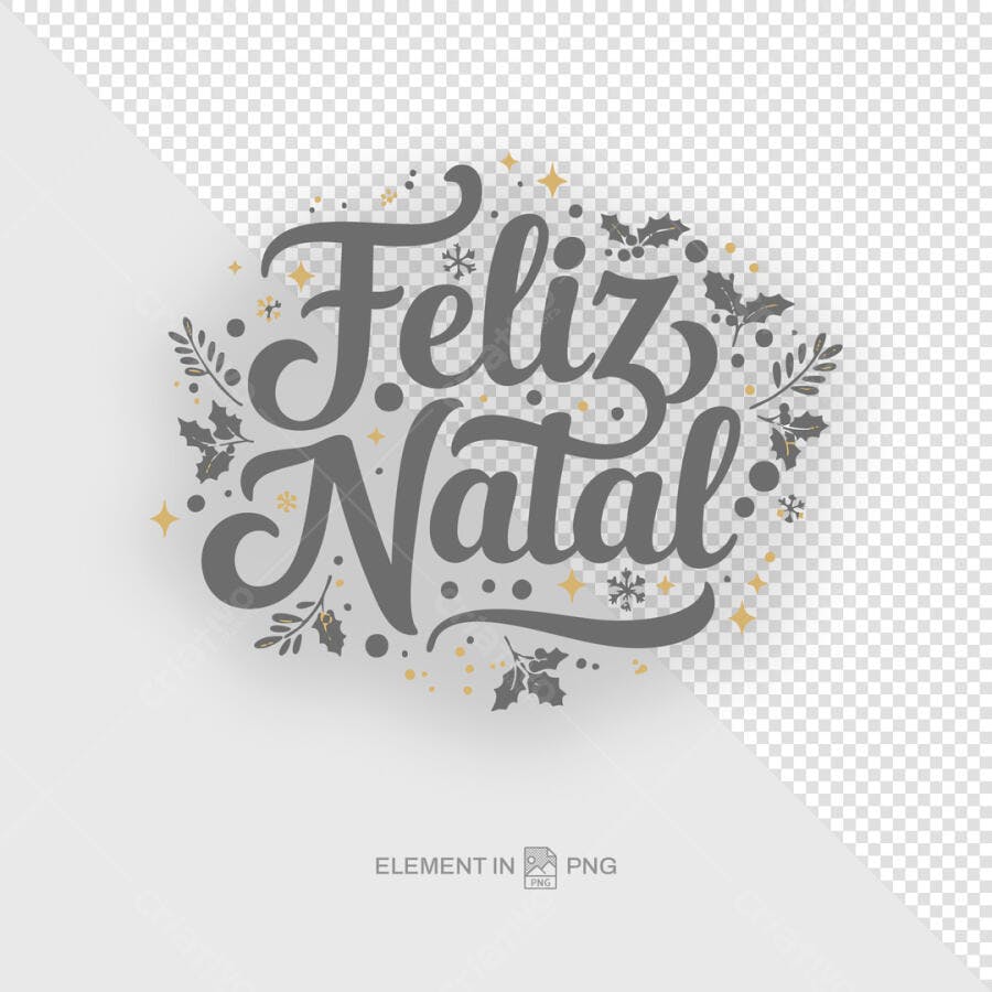 Arte Natalina Feliz Natal PSD Editável