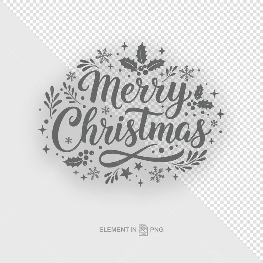 Arte para Cartão de Natal PSD Editável