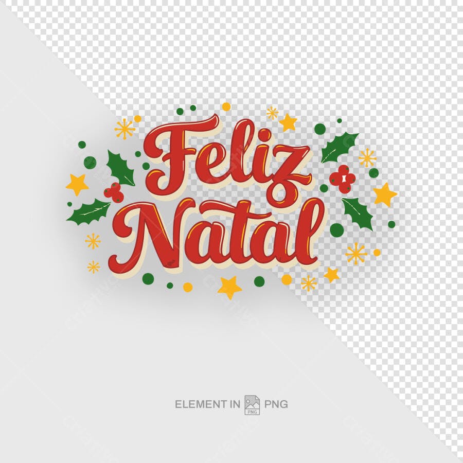 Arte Natalina Feliz Natal PSD Editável