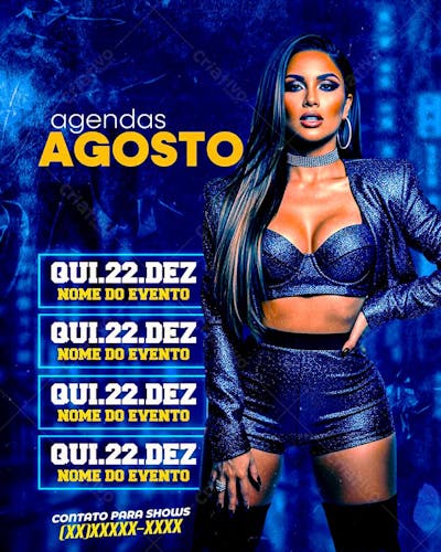 AGENDAS AGOSTO CANTORA POP 2025