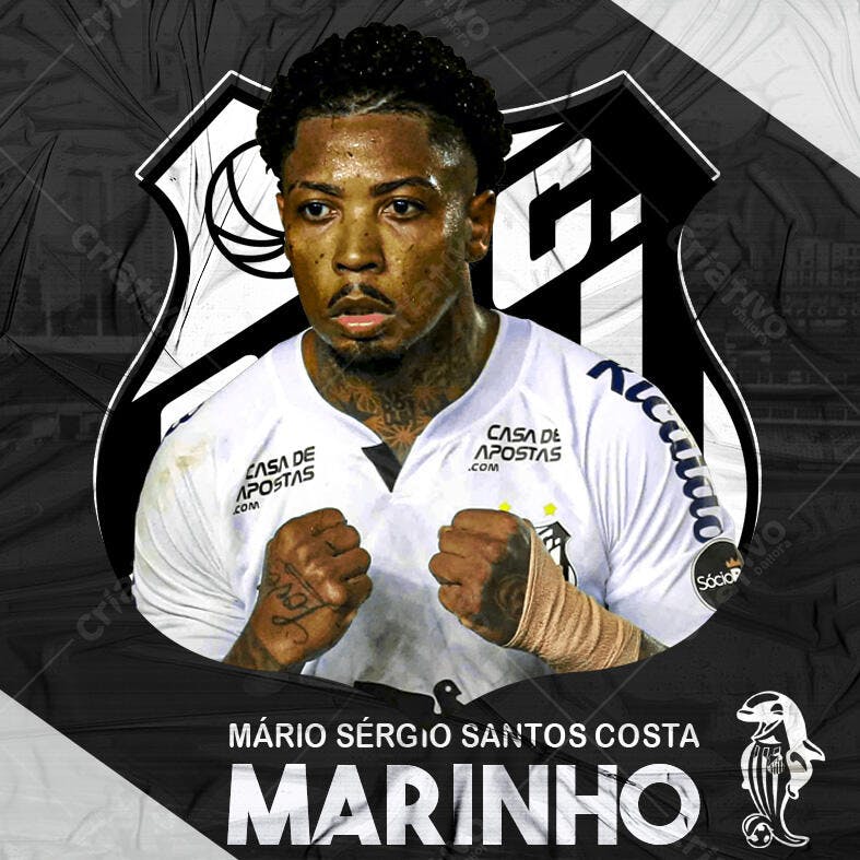 Post de jogador de futebol PSD Editável