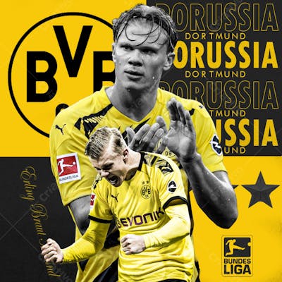 Futebol_Jogador_Erling_Braut_Social_Media_PSD_Editavel