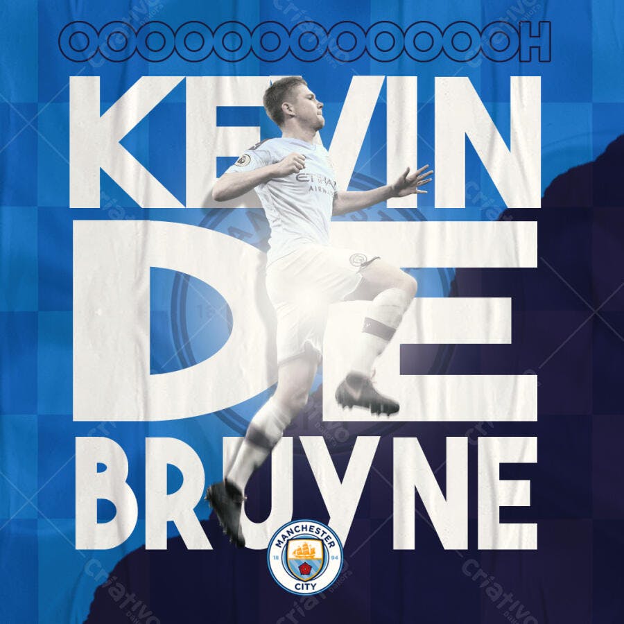 Poster Kevin De Bruyne PSD Editável