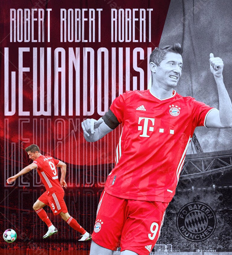 Poster Robert Lewandowski PSD Editável