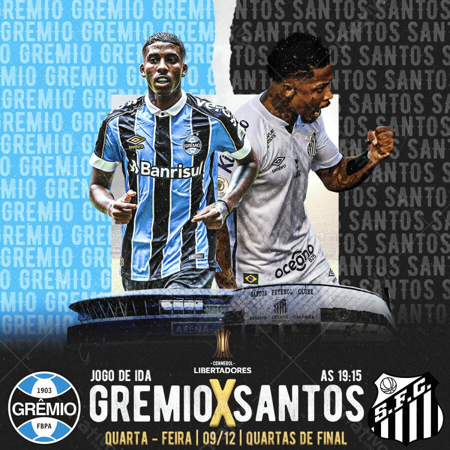 Flyer Grêmio x Santos PSD Editável