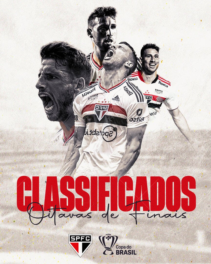 Poster Classificados Oitavas de Finais PSD Editável