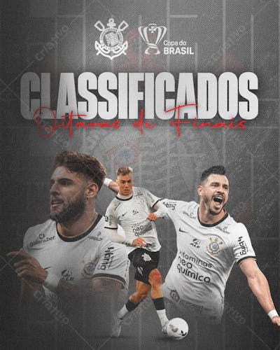 Social_Media_Futebol_Copa_Do_Brasil_Corinthians_Classificados_PSD_Editavel