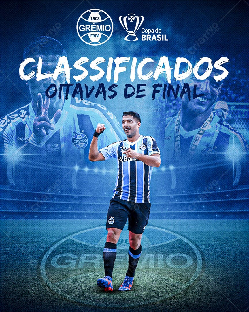 Flyer Grêmio Classificado PSD Editável