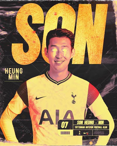 Futebol_Jogador_Son_Heung-Min_Social_Media_PSD_Editavel