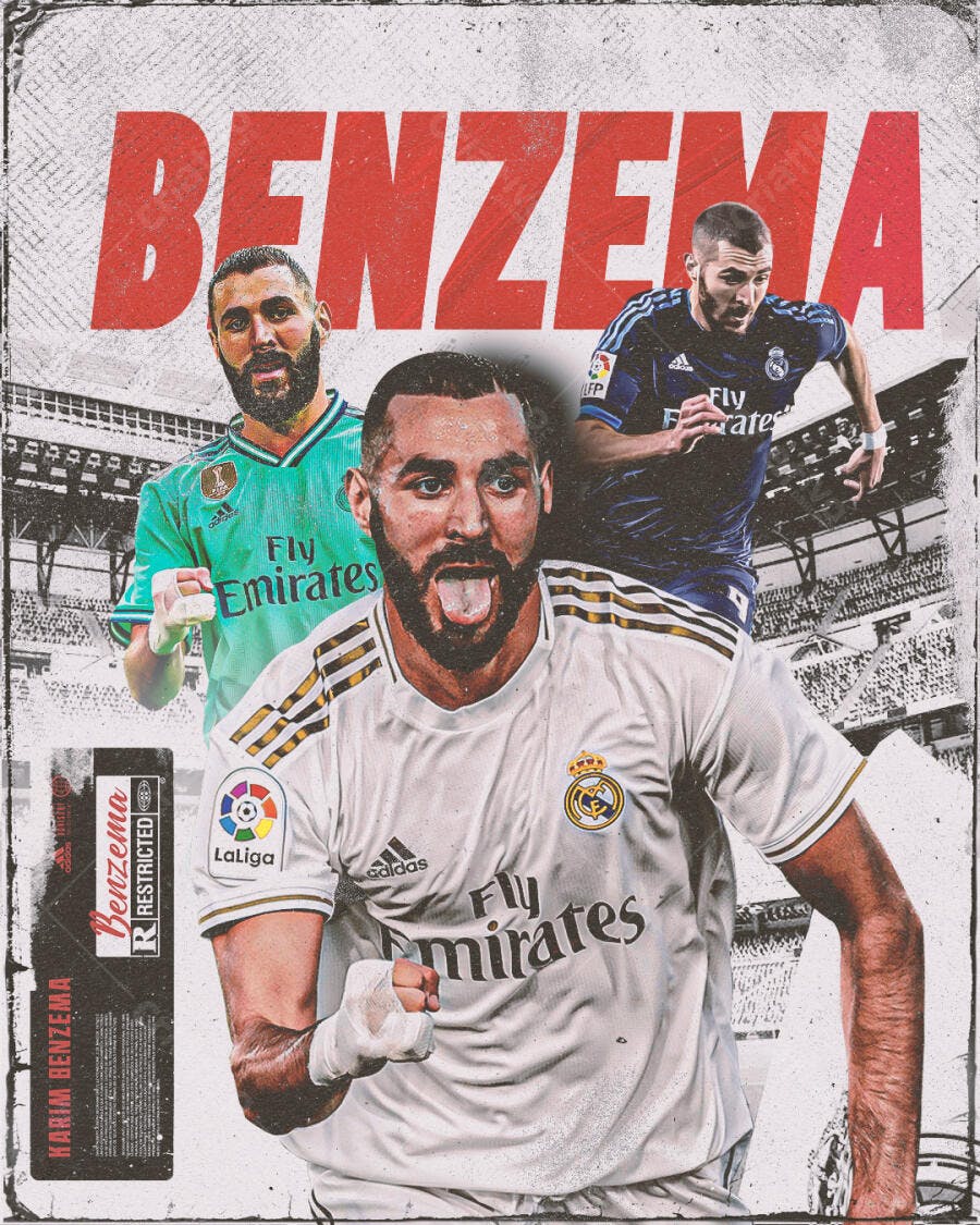 Poster do Benzema PSD Editável