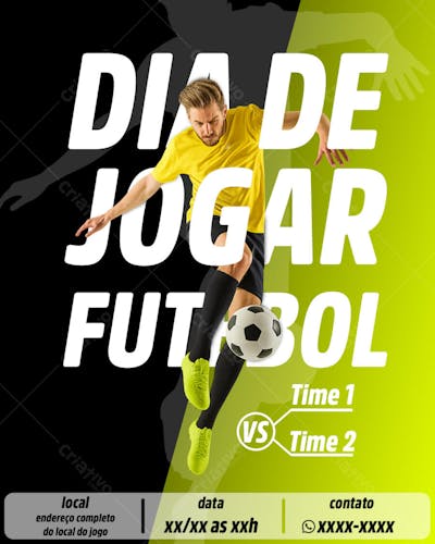 Convite Dia de Jogar Futebol