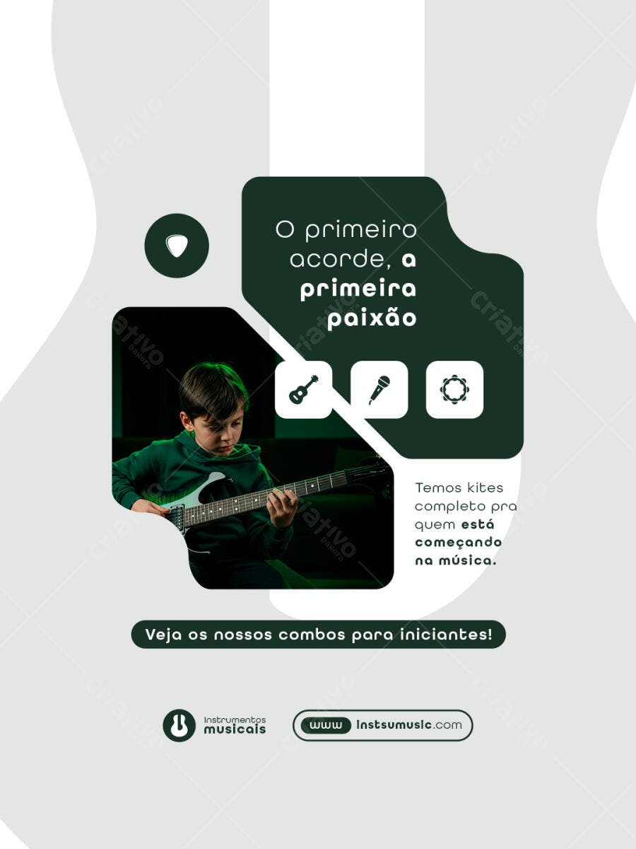 Post para Instagram Música PSD Editável