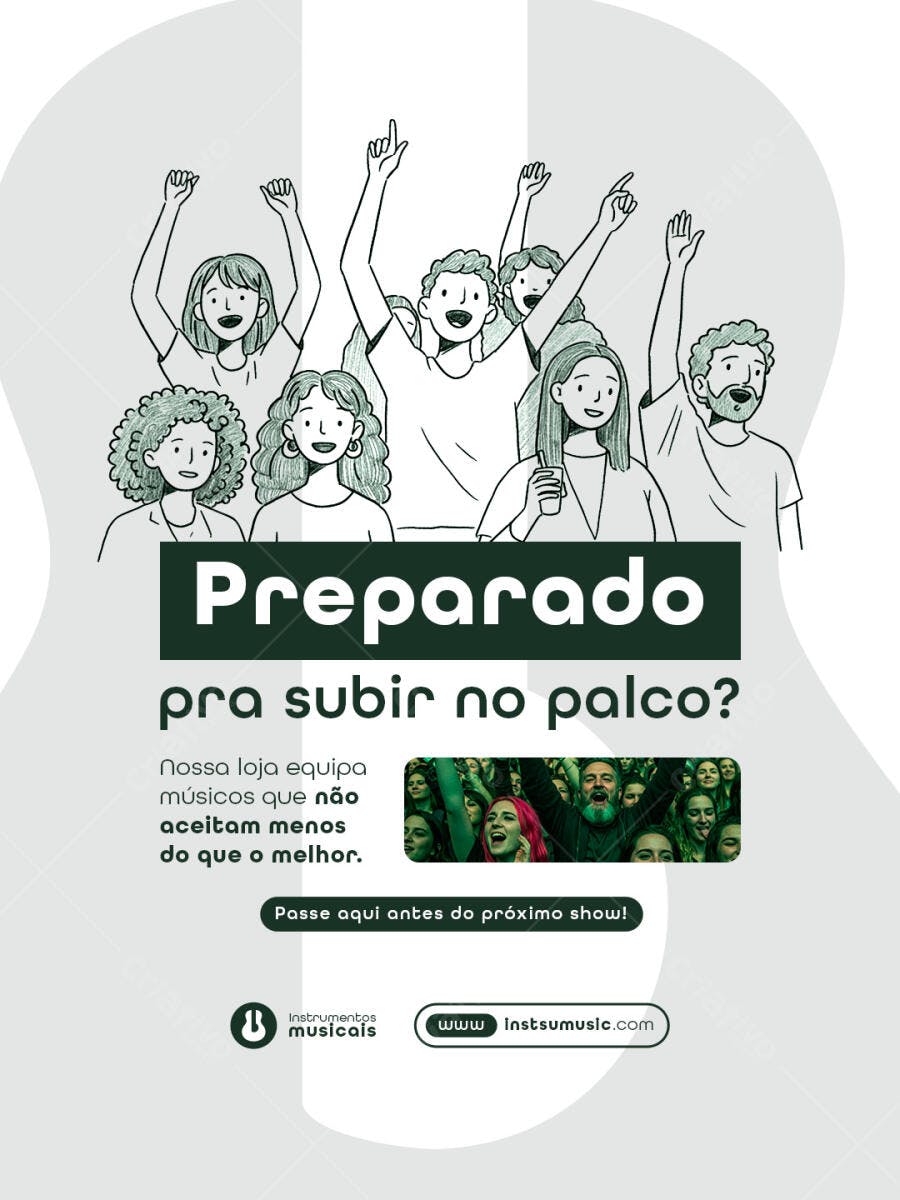 Flyer para Show Musical PSD Editável