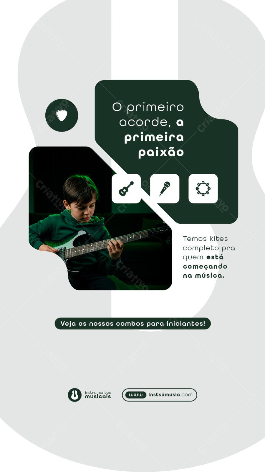 Flyer Aula de Música para Crianças PSD Editável