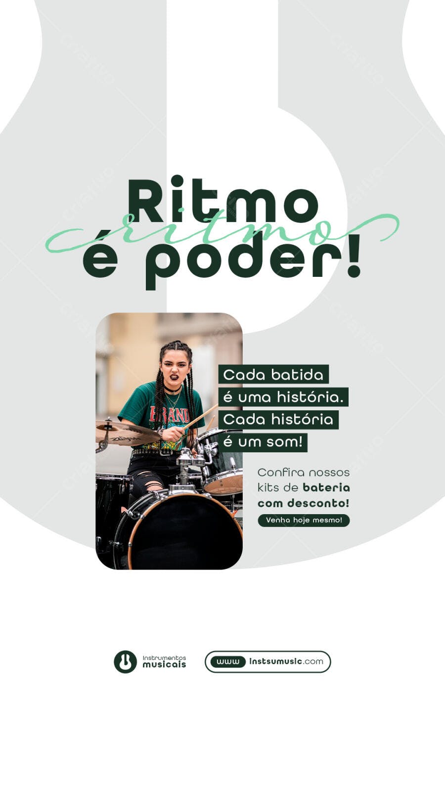 Flyer para Promoção de Kits de Bateria PSD Editável