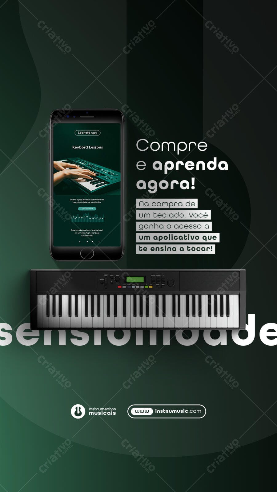 Flyer Instrumentos Musicais PSD Editável