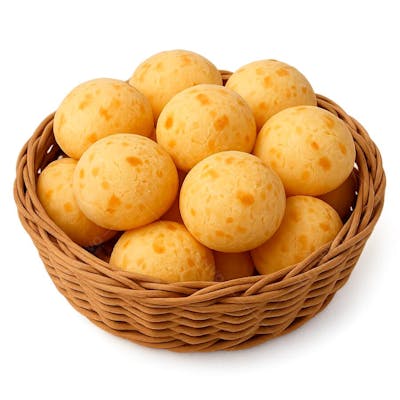 Cesta de Pão de Queijo PNG - IA