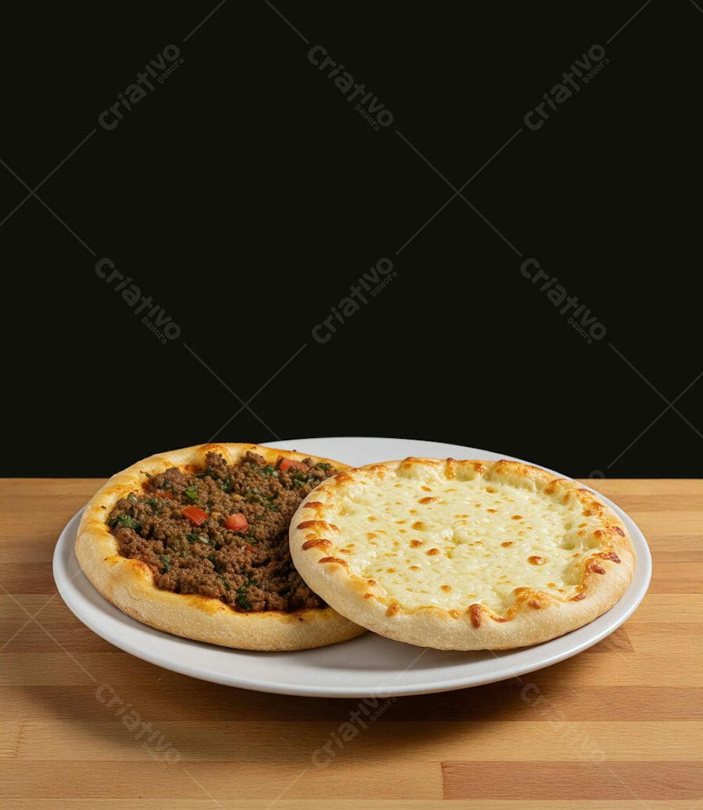 Esfirras Abertas Salgadas de Carne e Queijo