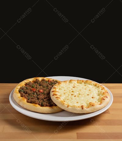 Esfirras Abertas Salgadas de Carne e Queijo