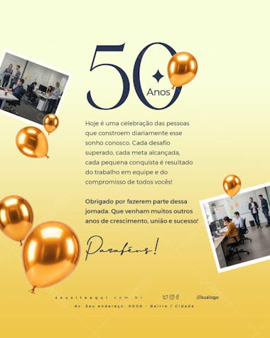 CONVITE ANIVERSÁRIO DE EMPRESA