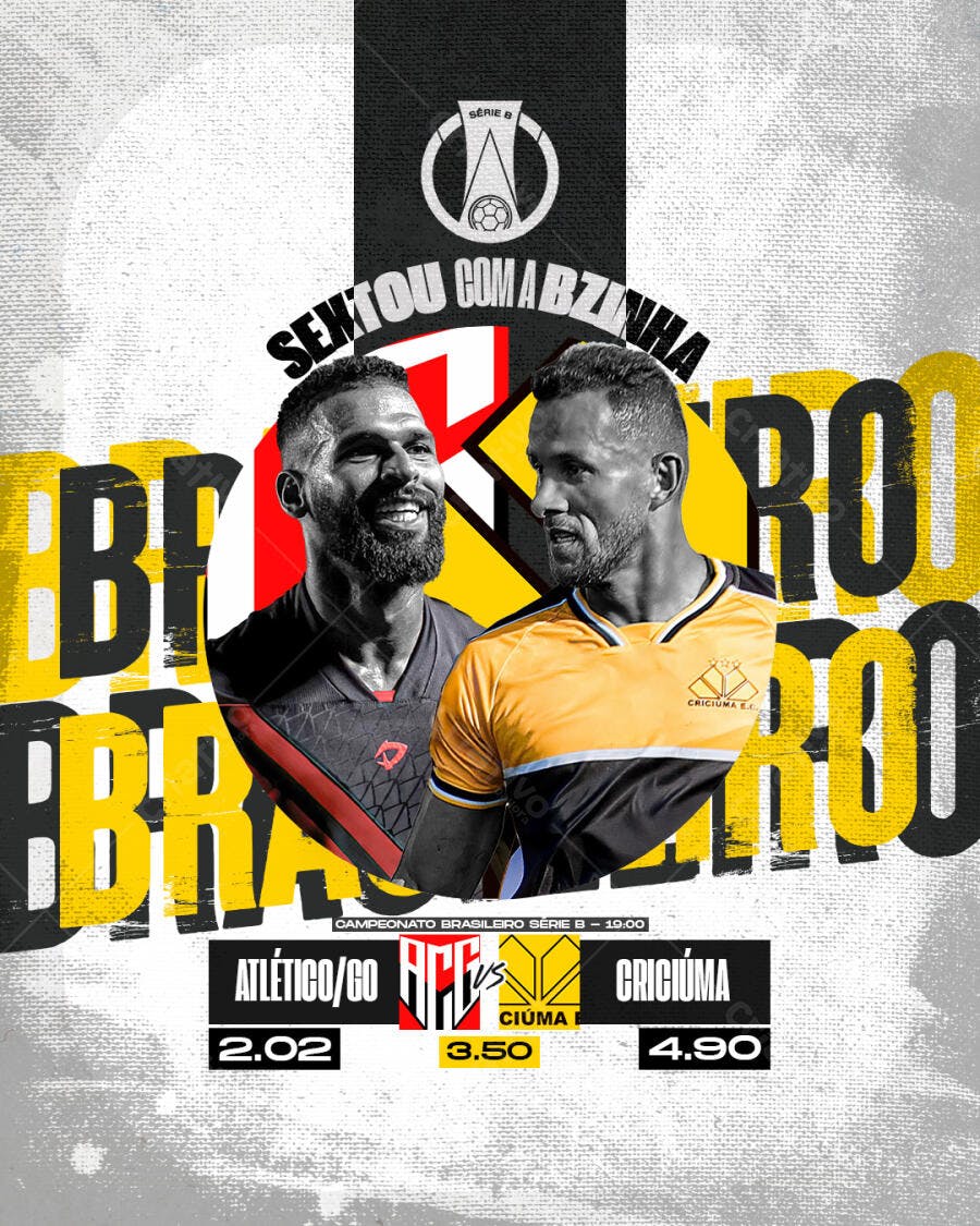Flyer Atlético x Criciúma PSD Editável