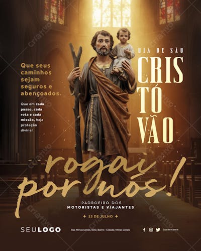 Psd Editável • 25 de Julho - Dia de São Cristóvão - 3