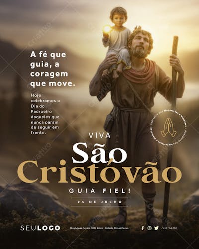 Psd Editável • 25 de Julho - Dia de São Cristóvão - 4
