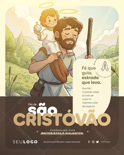 Psd Editável • 25 de Julho - Dia de São Cristóvão - 1