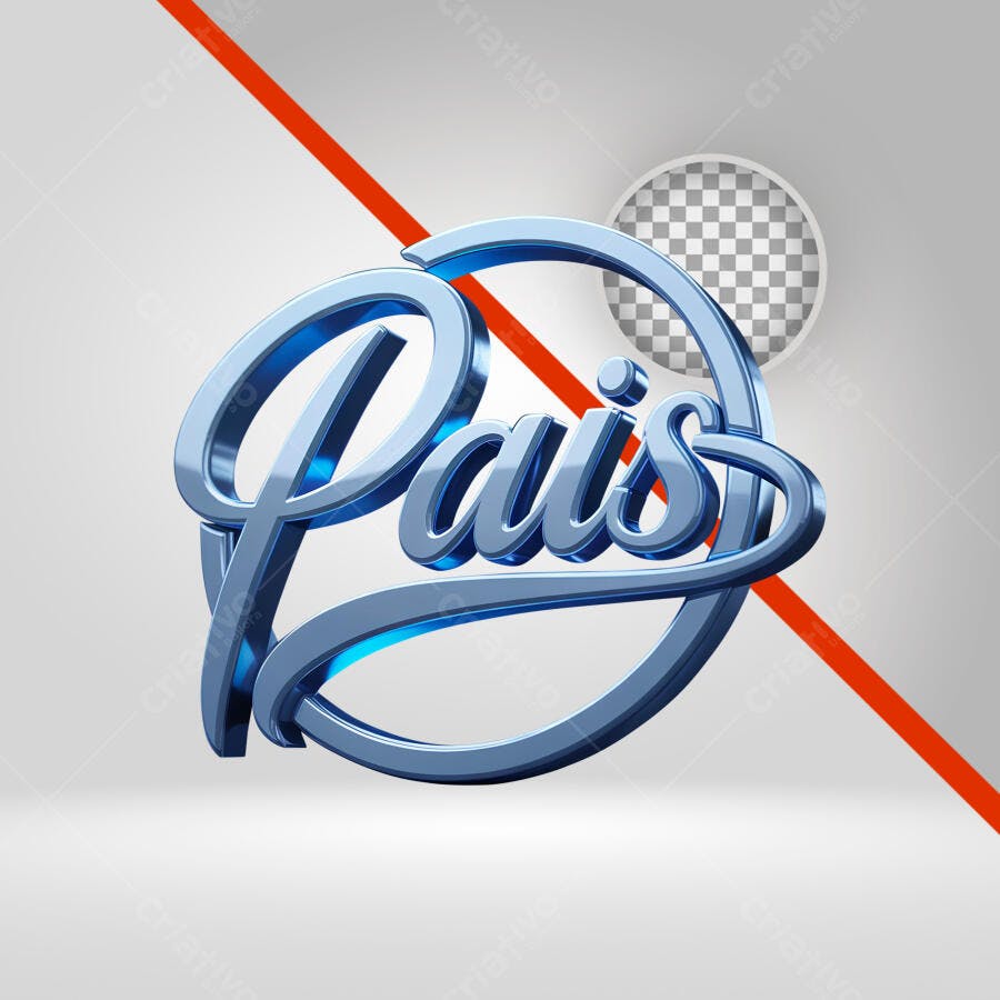 Logo 3D País PNG com fundo transparente