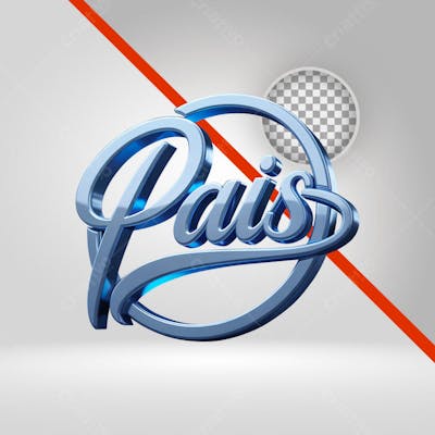 Selo 3D Dia Dos Pais, PNG Com Fundo Transparente, 