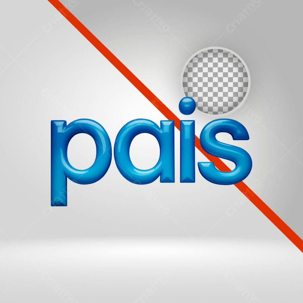 Texto 3D para Dia Dos Pais, Letras 3D, Elemento PNG Transparente