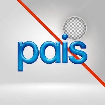 Texto 3D para Dia Dos Pais, Letras 3D, Elemento PNG Transparente