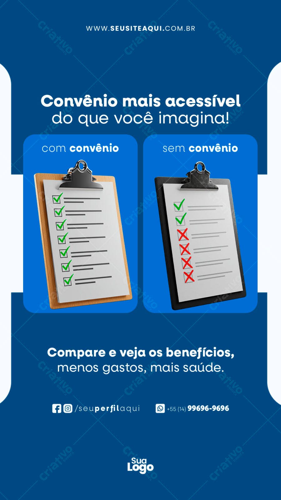 Post para Comparativo de Convênio Médico PSD Editável