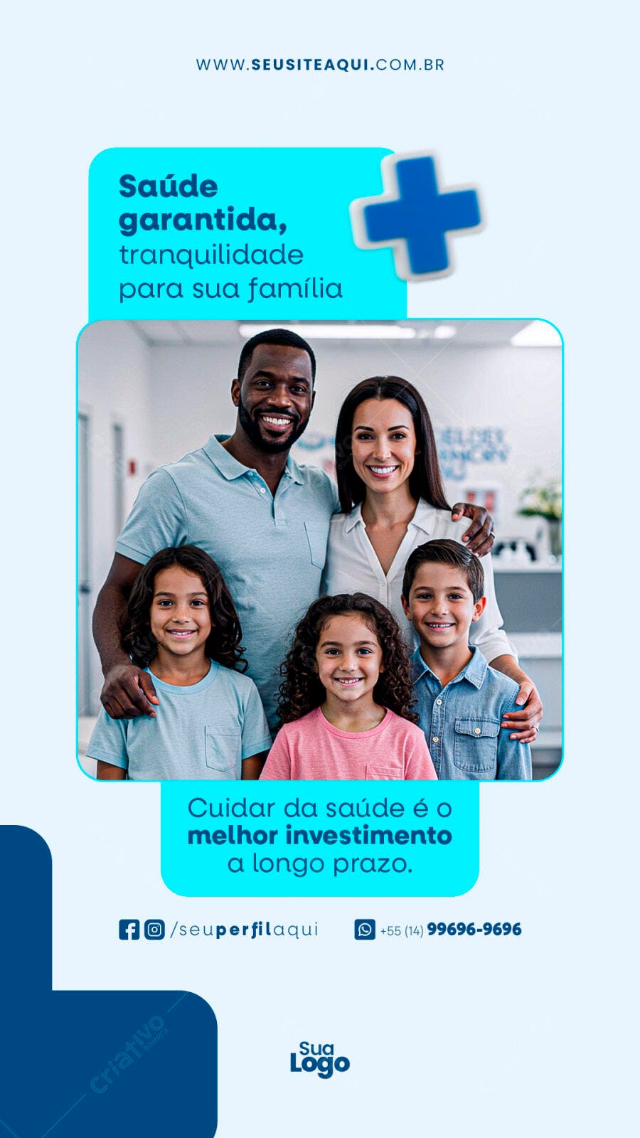 Post para Plano de Saúde Familiar PSD Editável