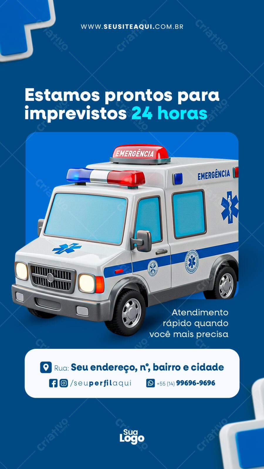 Flyer Serviço de Emergência PSD Editável