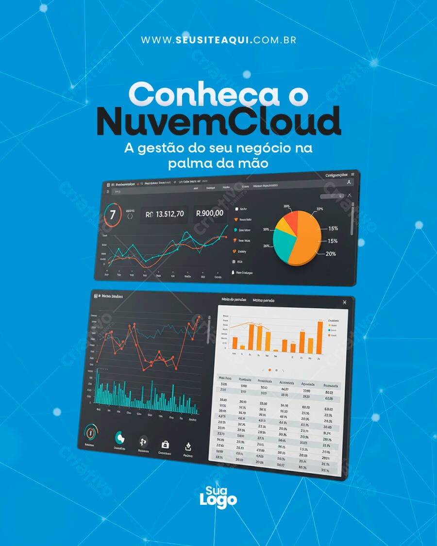 Banner Apresentação NuvemCloud PSD Editável
