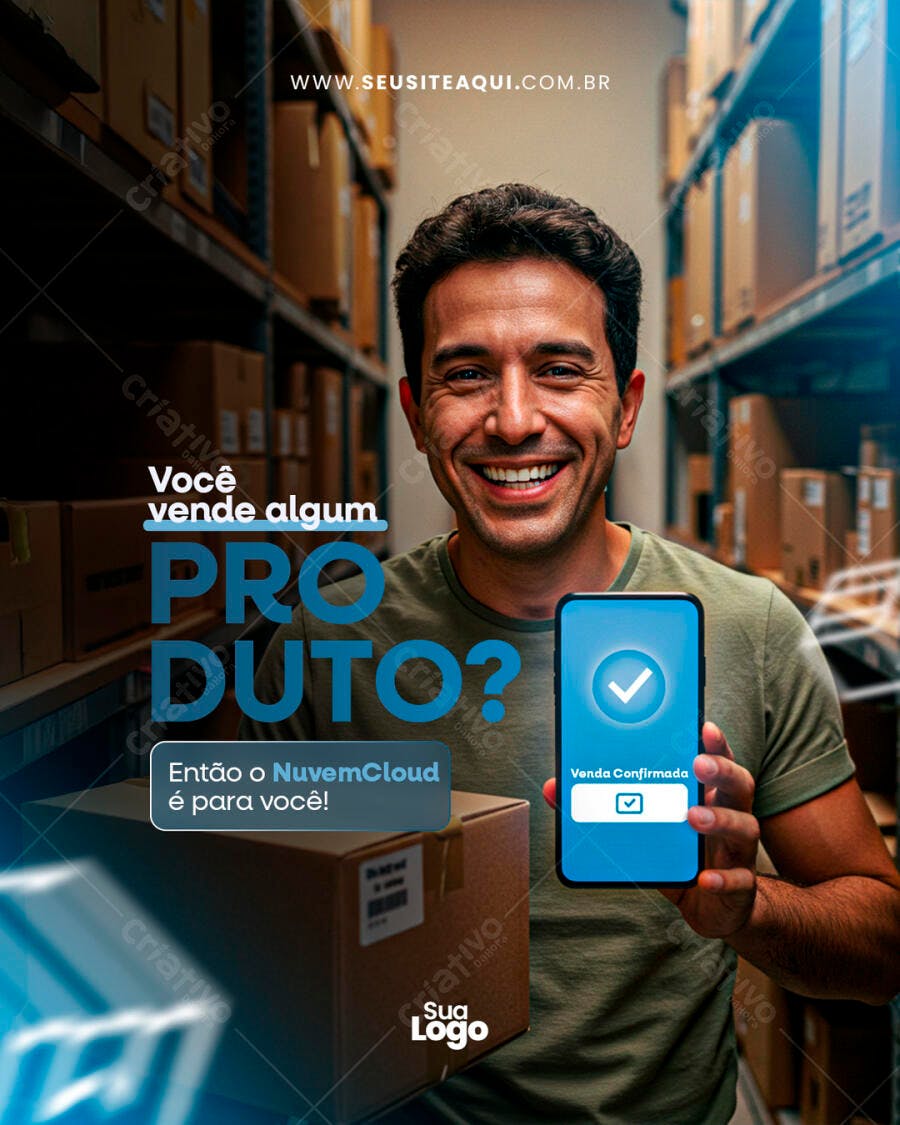 Flyer para Vendas Online PSD Editável