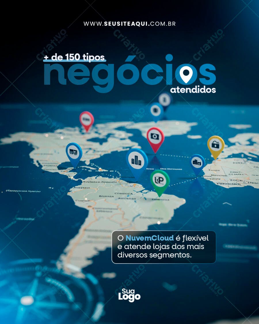 Flyer para Negócios Online PSD Editável