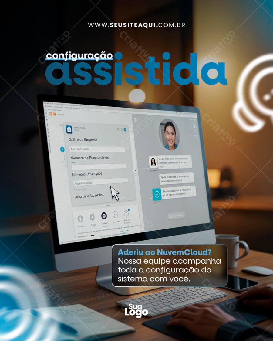 Banner para Configuração Assistida PSD Editável