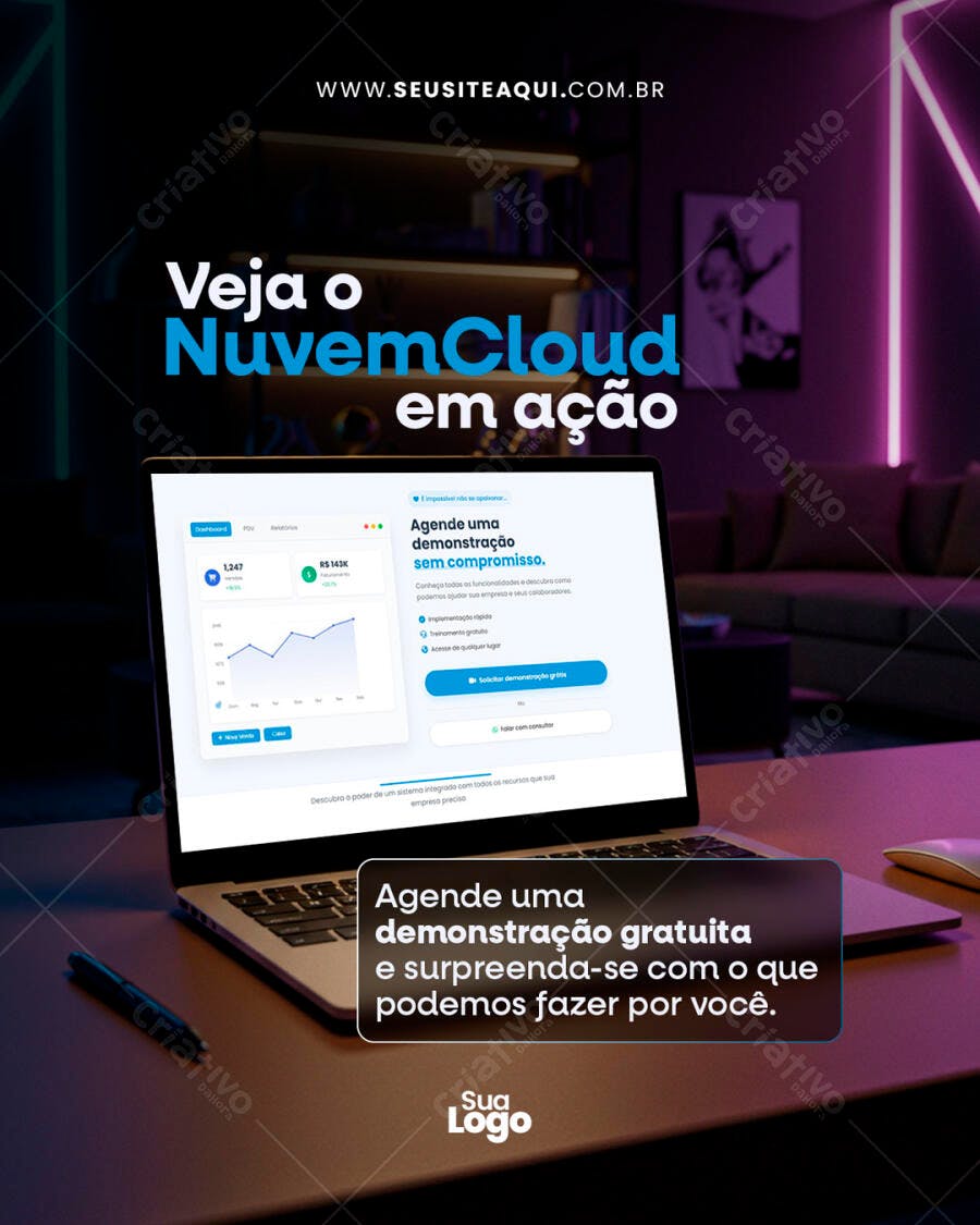 Banner para Apresentação de Software PSD Editável