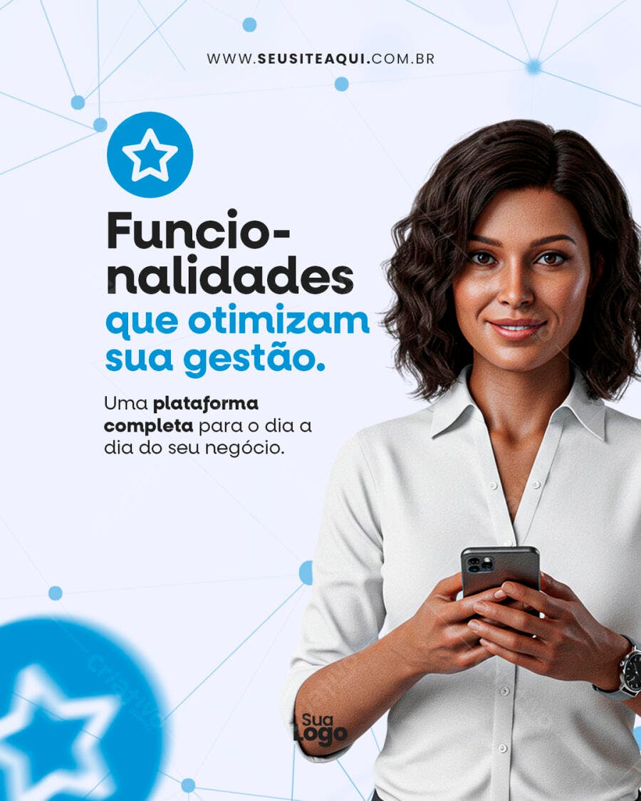 Flyer para Gestão de Negócios PSD Editável