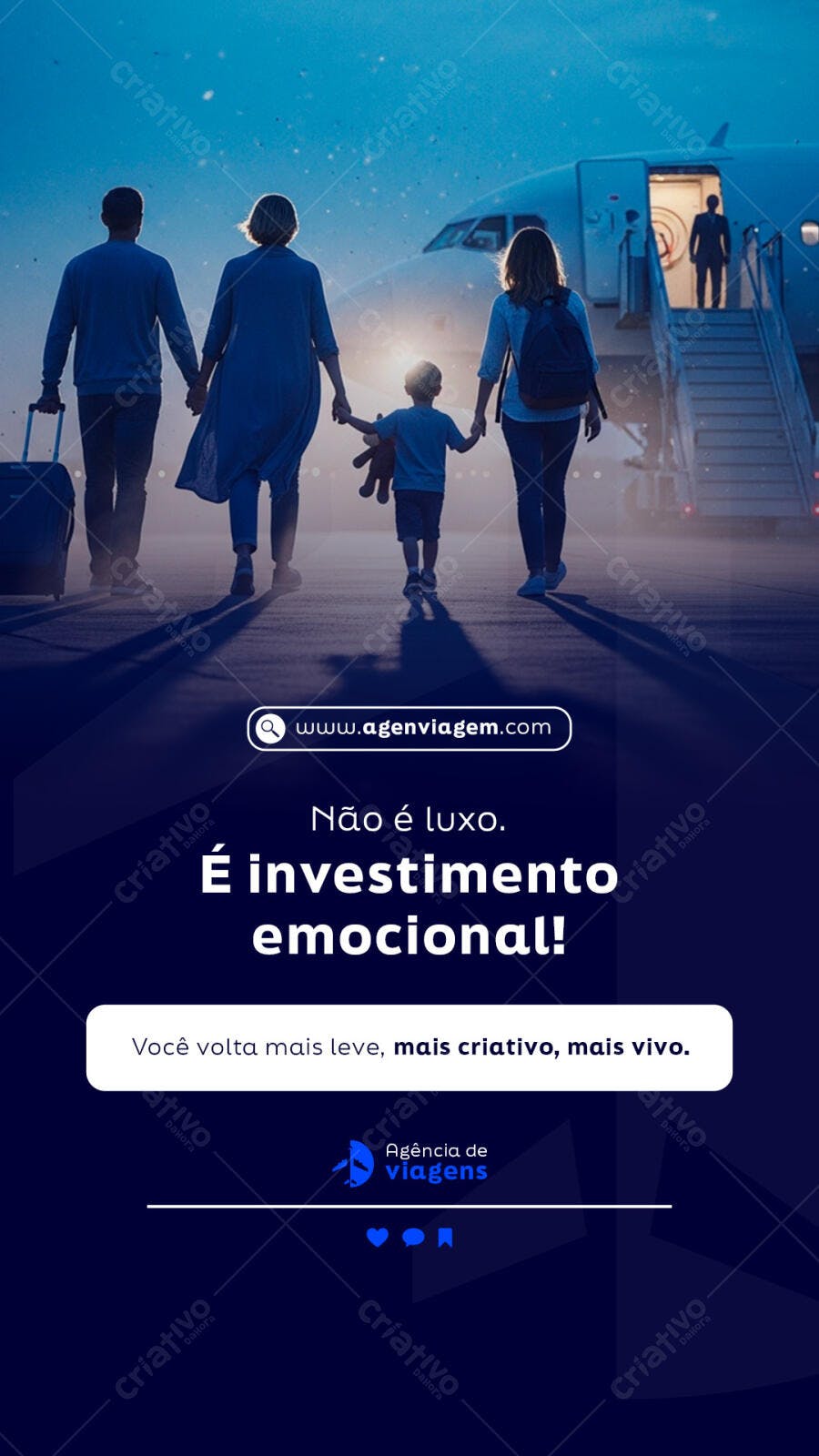 Flyer Família Viagem PSD Editável