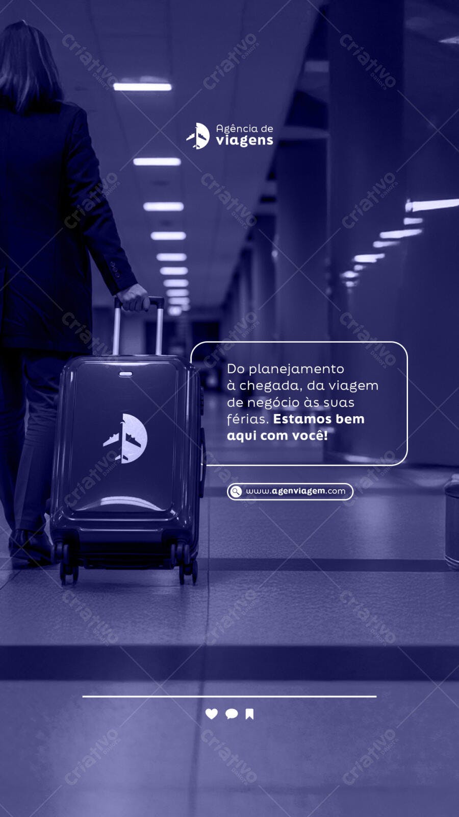 Post para Agência de Viagens PSD Editável